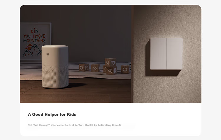 MI Smart Switch (Dual) for Mijia, Ultra-Long Lifespan, Switch Panel, Requires Gateway 16