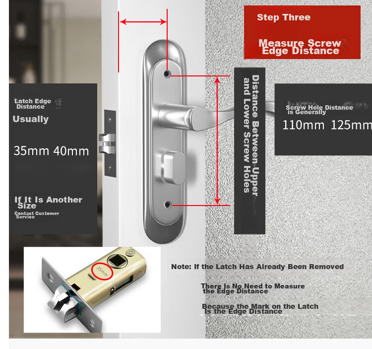 Auburn Handle Lock Bathroom Door Lock Indoor Toilet Lock No Drilling Required 0306 Hole Distance 11-13CM 18