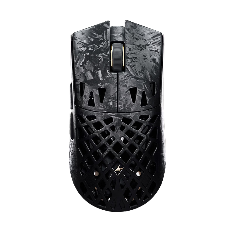 ATK LieKong Soul Ghost Wireless Mouse Composite Carbon Fiber Lightweight Hollow Ergonomic Wired Gaming Office Mouse Ghost Master Edition Black