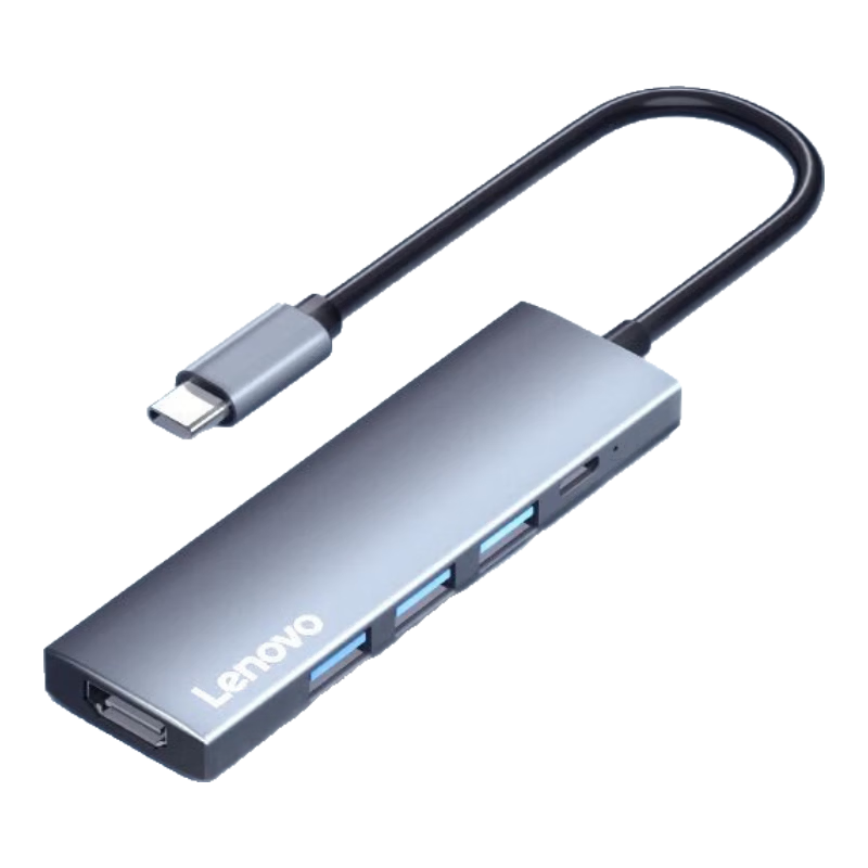 Lenovo Type-C Docking Station to HDMI Cable Hub 4K30Hz Screen Mirroring PD Fast Charging Compatible with Desktop Laptop Expander Hub