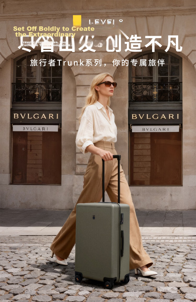 LEVEL8 20-inch Carry-on Luggage Unisex Student Travel Suitcase Spinner Trunk with TSA Lock Black 1