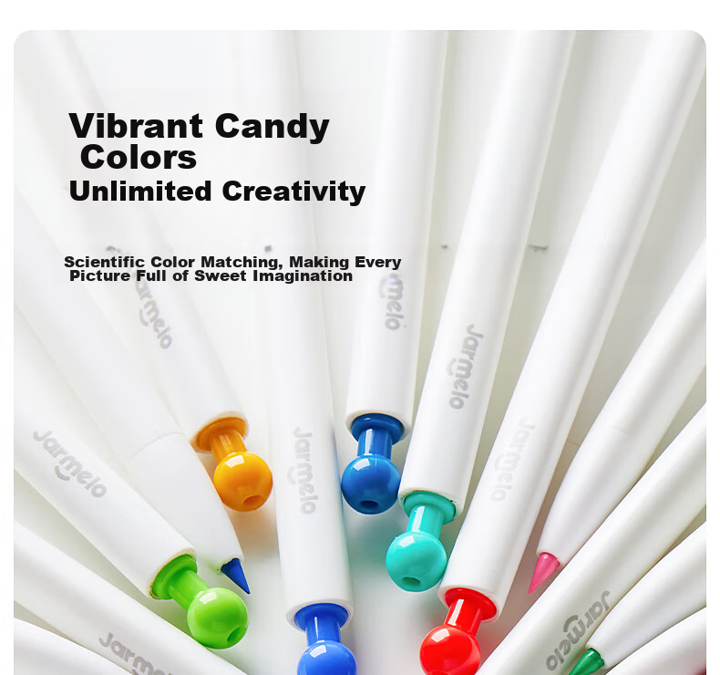 Melo Childhood Small Colorful Automatic Oil-Based Colored Pencil Refill Erasable Children's Colored Pencil Drawing Art Student Kindergarten Primary School Beginner Replacement 24-Color Drawing Pen 23