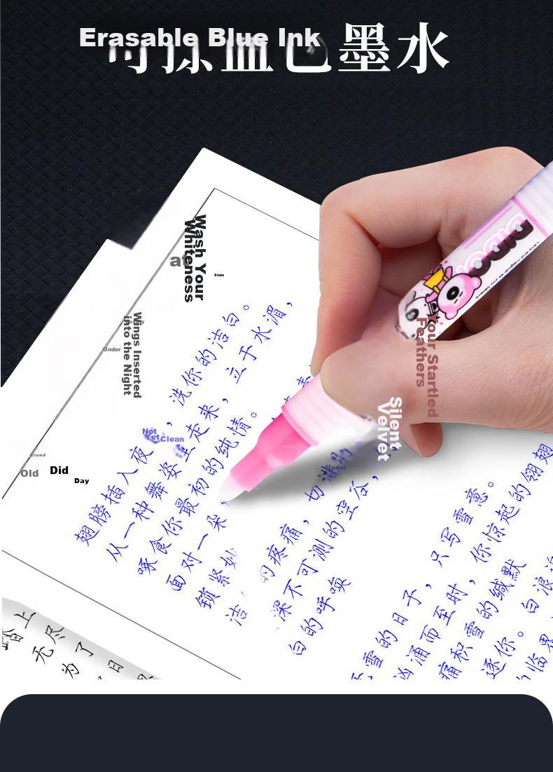 Snowhite Direct-Fill Fountain Pen, Colorful Journaling Pen for Art, Student Handwriting Practice Pen, Disposable Erasable F Nib 0.5mm, Colored 8 Pcs FP20 9