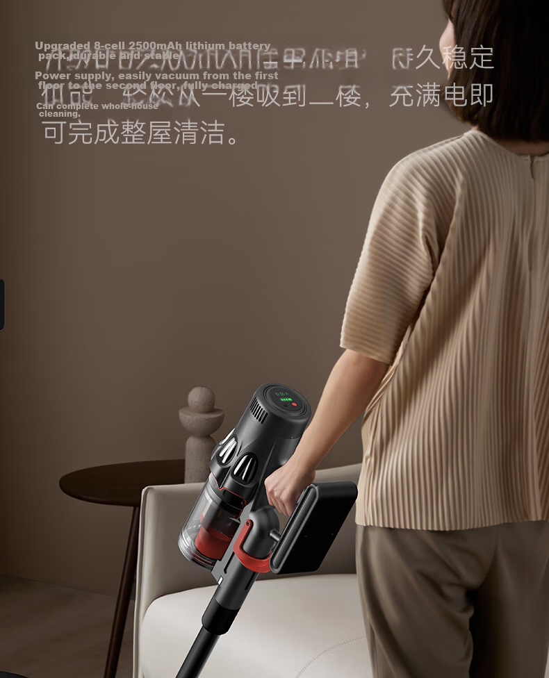 Deerma T50station Cordless Handheld Vacuum Cleaner with Self-Emptying Dustbin, 270AW Suction Power, 90-Minute Runtime, Anti-Tangle, 90-Day Maintenance-Free 41