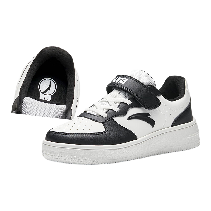 Anta Kids Boys Sports Shoes Big Children 2026 Spring School White Casual Sneakers A12618076