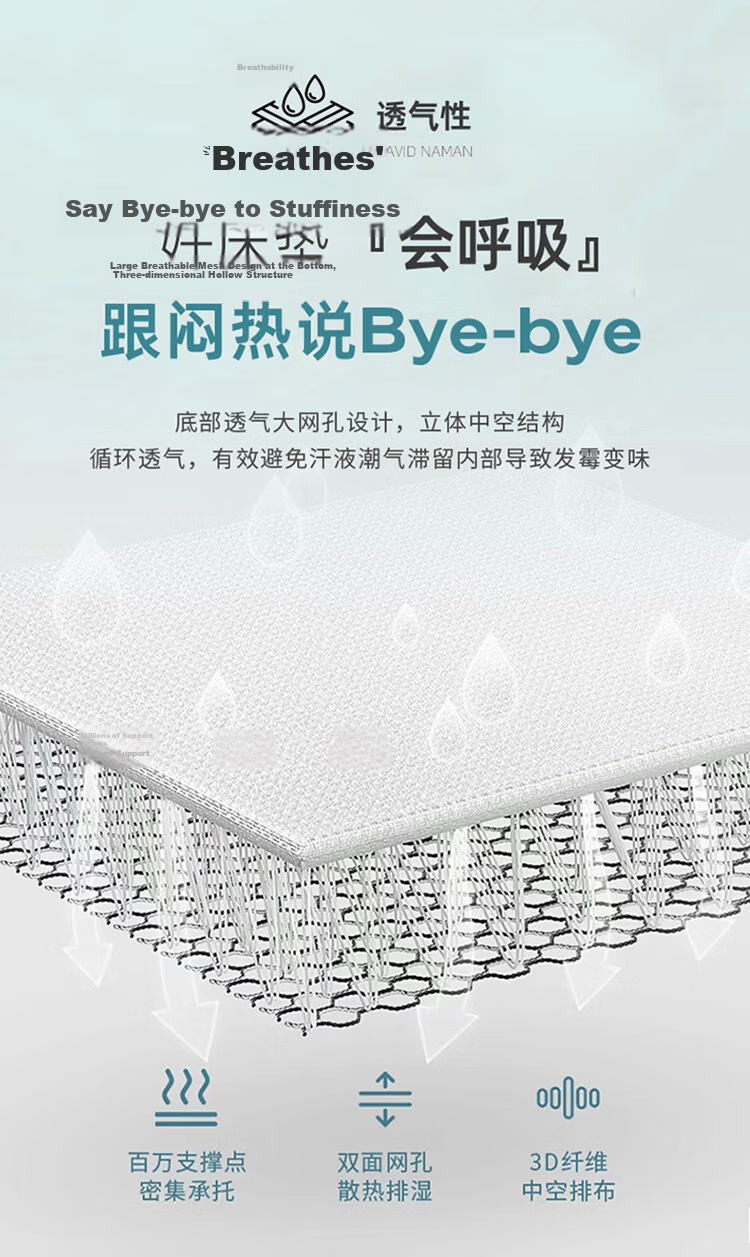 Muji Workshop Class A Latex Mattress 0.9x1.9m Foldable Student Dormitory Single Bed 8cm Thickened Elegant White 5