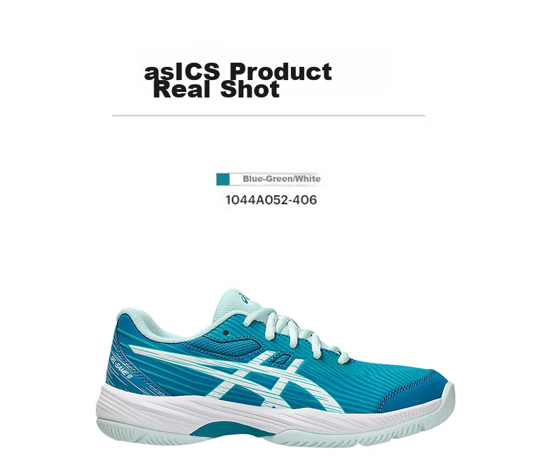 ASICS Kids Tennis Shoes GAME GS Youth Boys Girls Durable Sports Shoes 1044A083-400 Blue Green Size 35 59