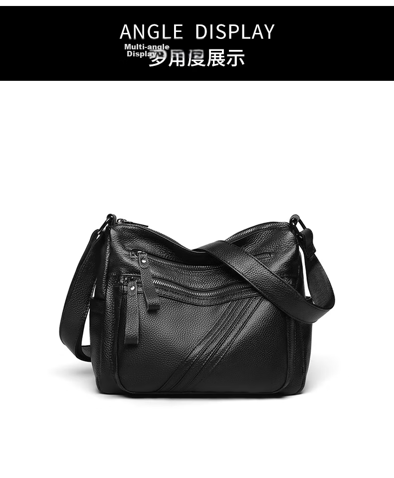 C.BANNER Genuine Leather Women's Bag Mom Bag Large Capacity Crossbody Bag Middle-aged and Elderly Birthday Gift Premium Feel for Girlfriend Wife 9