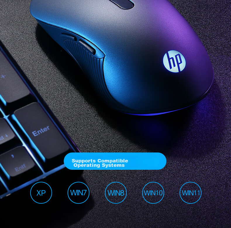HP M280 Wired Mouse, Quiet for Home And Office Use, Ergonomic Gaming Mouse for Laptops And Desktop Computers, Gunmetal Gray 16