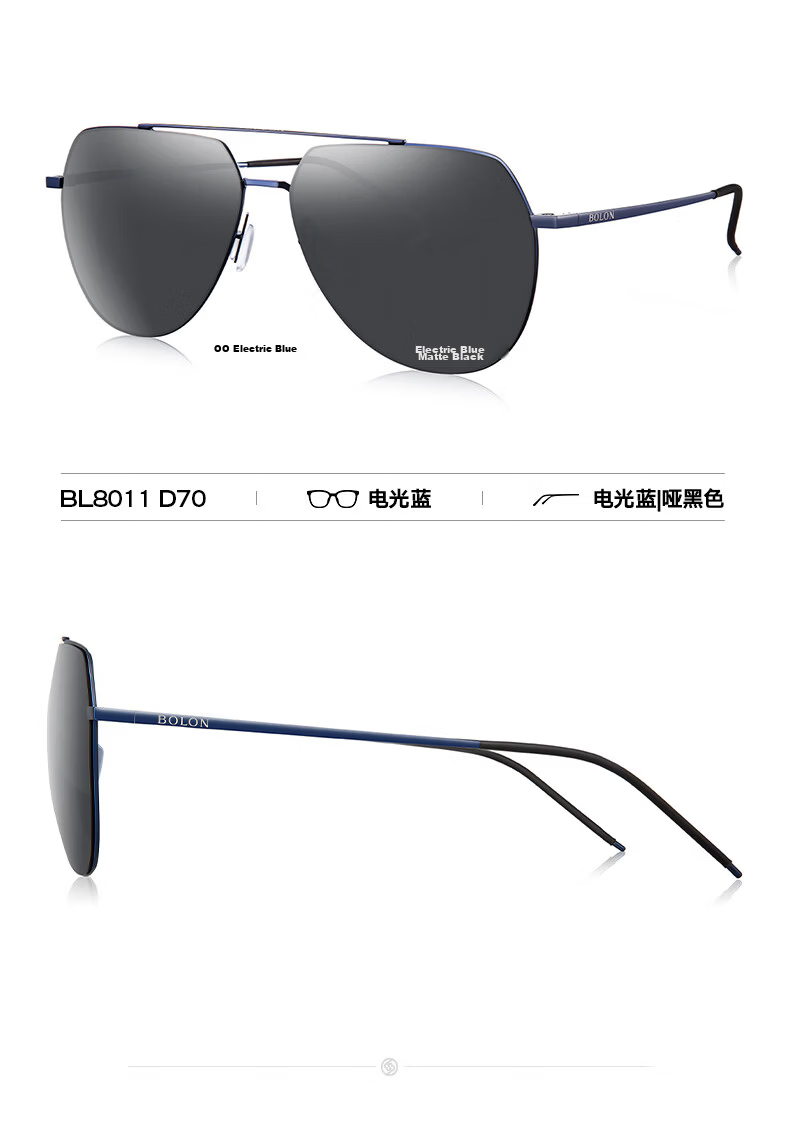 BOLON Sunglasses, Polarized Driving Fishing Sun Protection Glasses for Men, Toad-Shaped Sunglasses, Gift for Boyfriend, Trendy BL8122C12 14