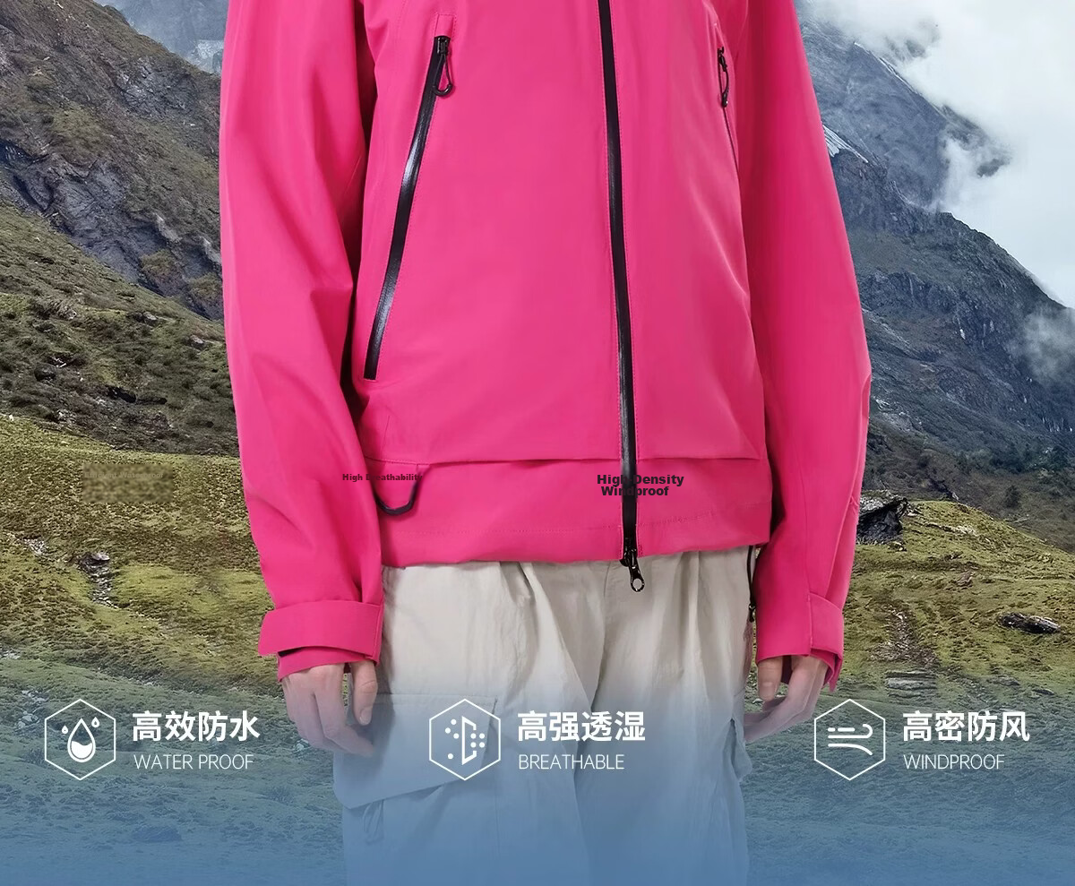 Camel [Zhangjiajie Qixing Mountain Outdoor Challenge Edition] Women's Color Shell Softshell Jacket Men's Waterproof Hard Shell Coat Women's 4