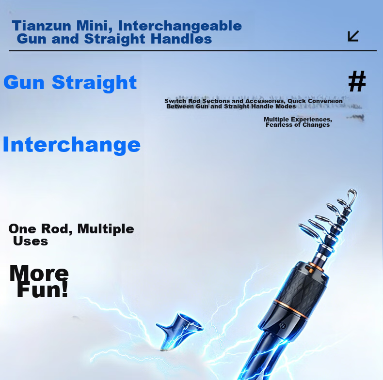 GW 1.68m UL Adjustable Tiansun Telescopic Micro Lure Fishing Rod Ultra-Short Section Portable Lure Rod Fishing Gear 14