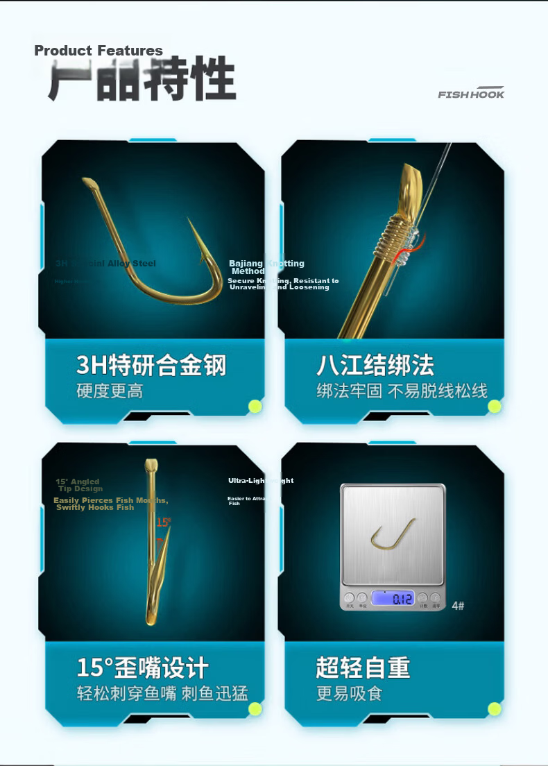 Wei Lianmeng No.3 Shangfang Ise Ni 20-Count Pre-Tied Double Hook Fishing Line Set Fishing Gear 3