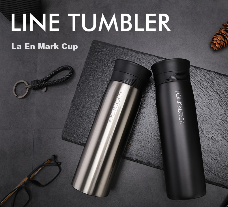 LOCK&LOCK Insulated Bottle Outdoor Travel Family Thermos Set Black (Large Wide-Mouth Carrying Bottle 1.8L + Thermos Cup 200ml) 10