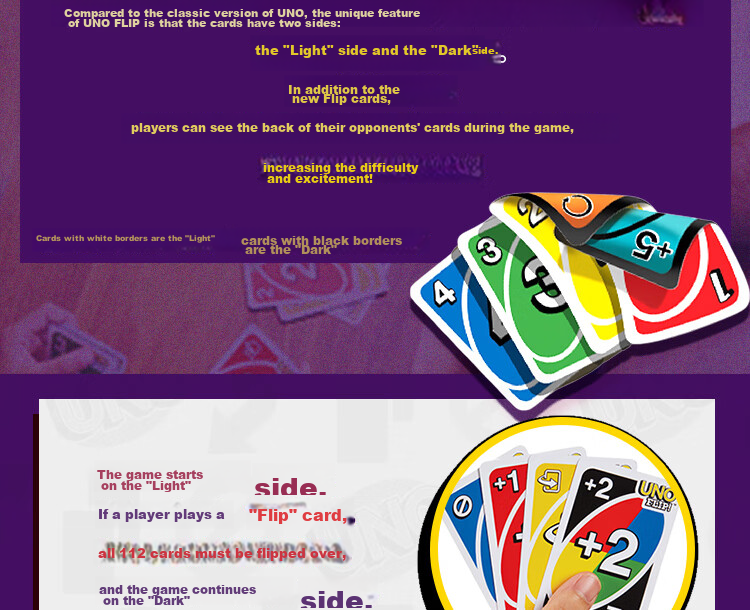 UNO Mattel Official UNO Birthday Gift Flip Double-Sided Multiplayer Party Board Game GDR44 5