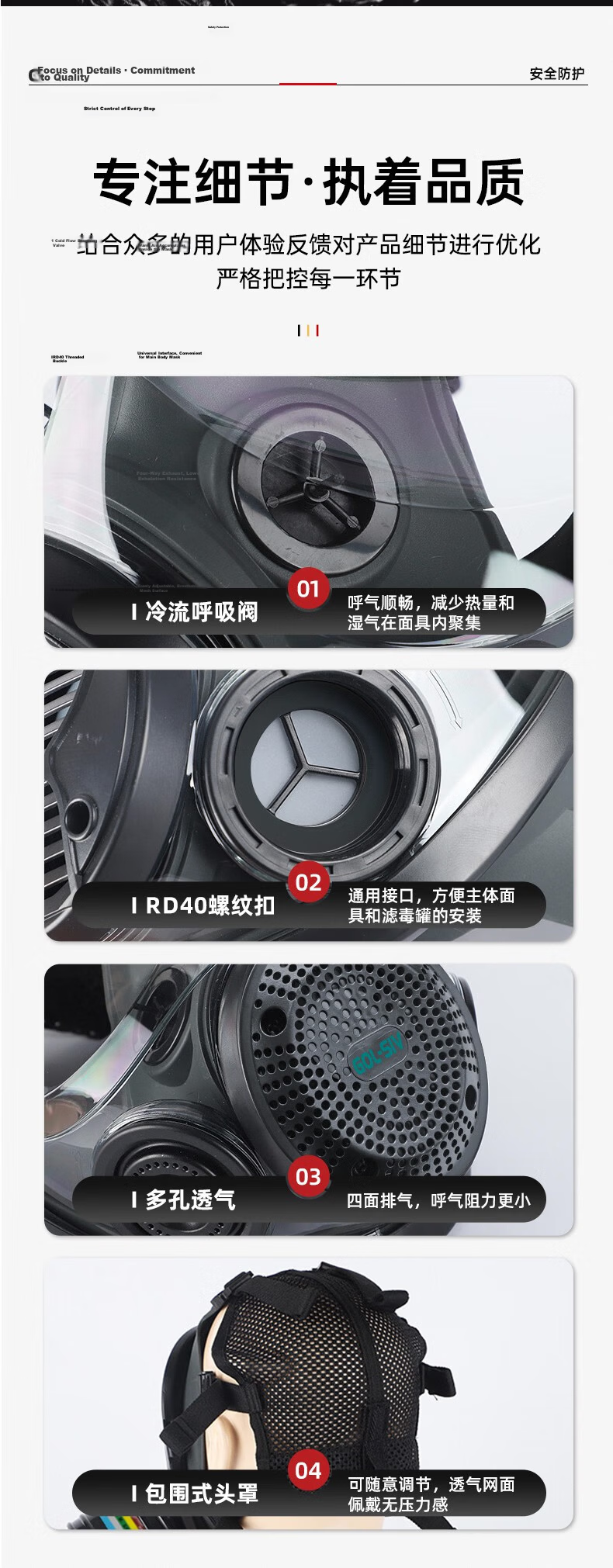 SHENGLI M6800 Full Face Gas Mask for Painting, Filter-Type Chemical Plant Respirator Mask, Class A Protection against Organic Gases/Vapors/Benzene/Toxic Gases Etc., with M6001 Filter Cartridge 10