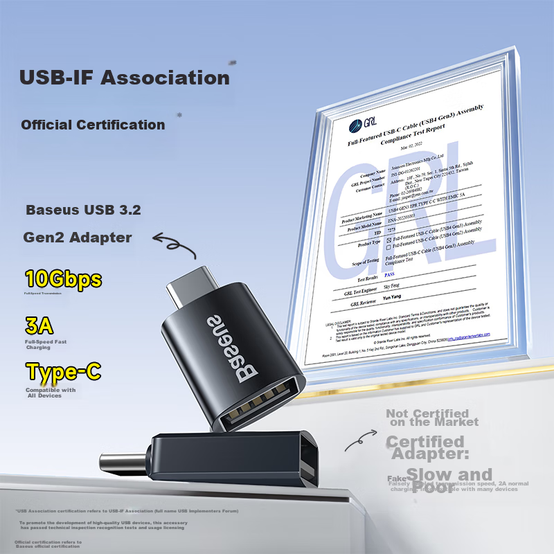 Baseus Type-C to USB 3.2 OTG Adapter Compatible with Apple iPhone 17/16/15, Huawei, Android Phones, USB Drives, Tablets, Laptops, Headphones, Keyboards, and Mice 1