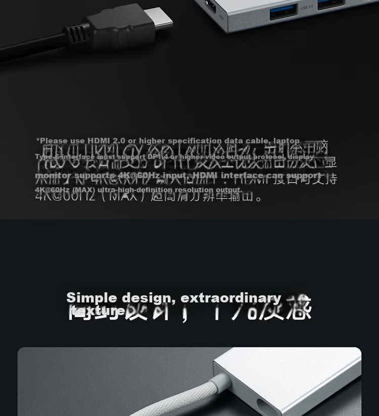 MI Type-C Ten-In Expansion Dock, 4K Ultra HD Screen Mirroring, Gigabit Ethernet Card, PD100W USB3.0, Multifunctional Adapter, MI Redmi Laptop Compatible 12