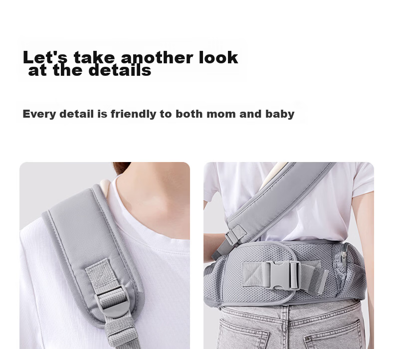 Betis Waist Stool Baby Carrier Front Carry Waist Stool 0-36 Months Dual Use Baby Carrier Mos Blue 21