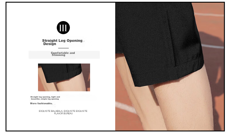 MULINSEN Men's Summer Four-Way Stretch Cool Versatile Sports Casual 3/4 Length Shorts Black XL 8
