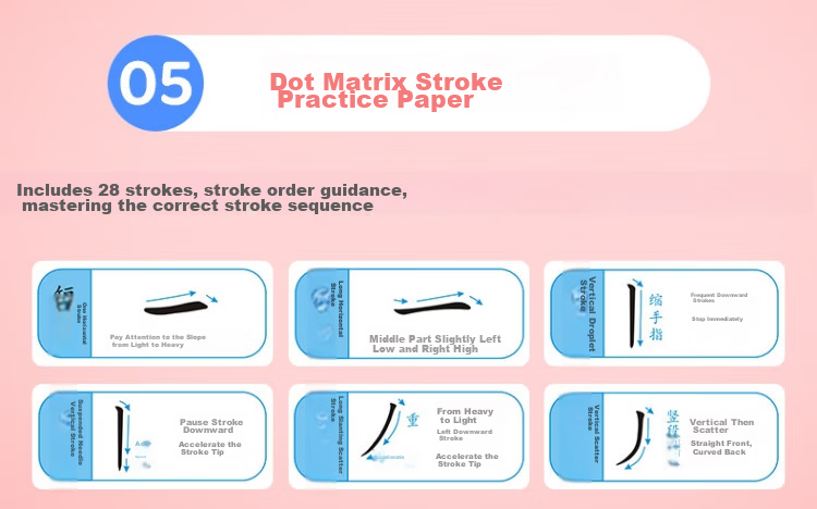 Shuxing [Lowest Price Online] Shuxing Dot Matrix Digits 0-9 Writing Practice Book for Children's Pen Control Training, First Grade, Kindergarten Preschool Tracing Exercise Paper, Numbers 5-Pack Set 13