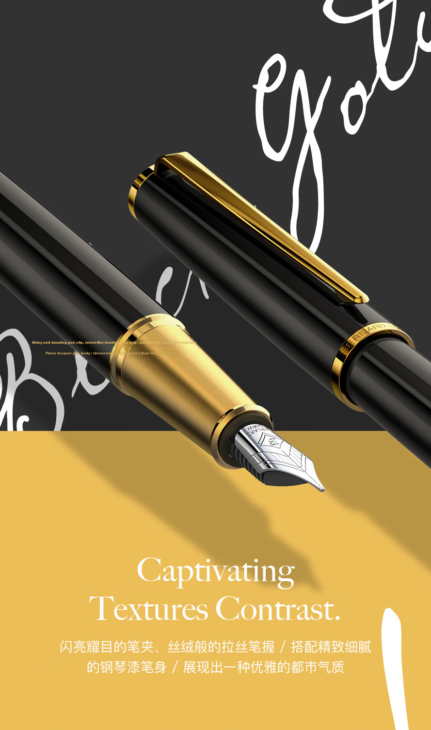 Bernard Shaw Starry Shine Luxury White Platinum Fountain Pen Gift Set for Adults High-End Business Office Pen with Notebook 4