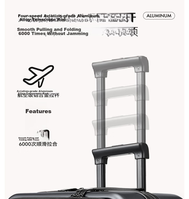 90 Points 20-inch Carry-on Luggage Unboxing Suitcase Men and Women Business Multifunctional Trolley Case Seine River Series Password Lock 14