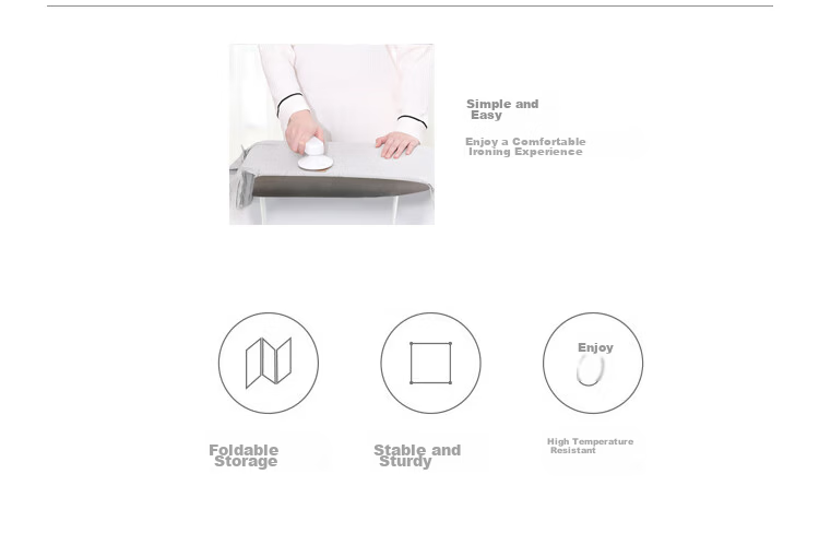 MENGTING Folding Ironing Board Thickened Cotton Portable Heat-Resistant Ironing Board for Home Use 3