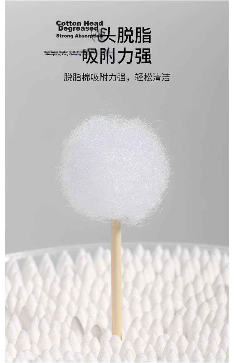 Maryya Cotton Swabs Ear Cleaning 500pcs Boxed Pointed Threaded Makeup Dual-Ended Adult Disinfected Ear Pick Cotton Sticks 5