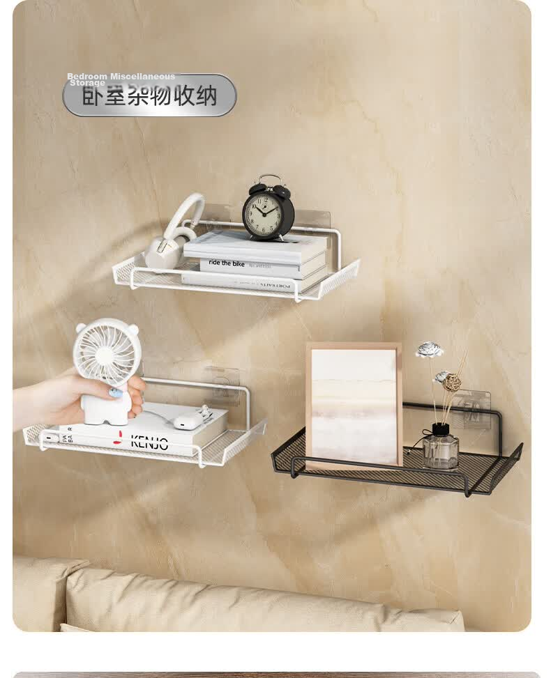 YOUQIN Wall-Mounted Router Shelf, No Drilling Required, Wall-Friendly, Heightened Guardrail to Prevent Slipping 8