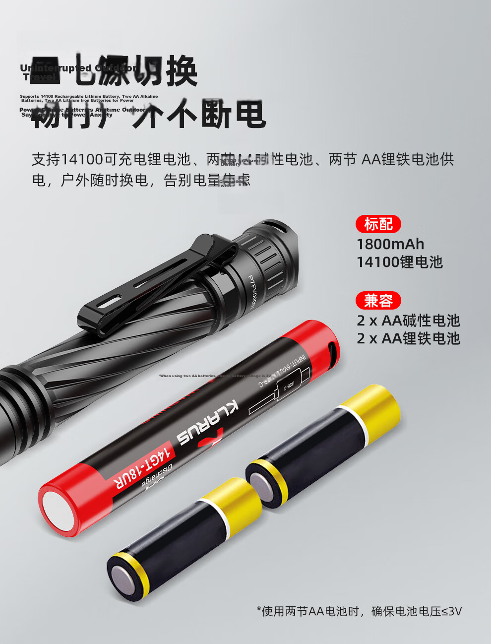 KLARUS P2 Portable High Brightness Flashlight Long Range Outdoor Rechargeable Ultra-Long Battery Life 2025 New Model 6