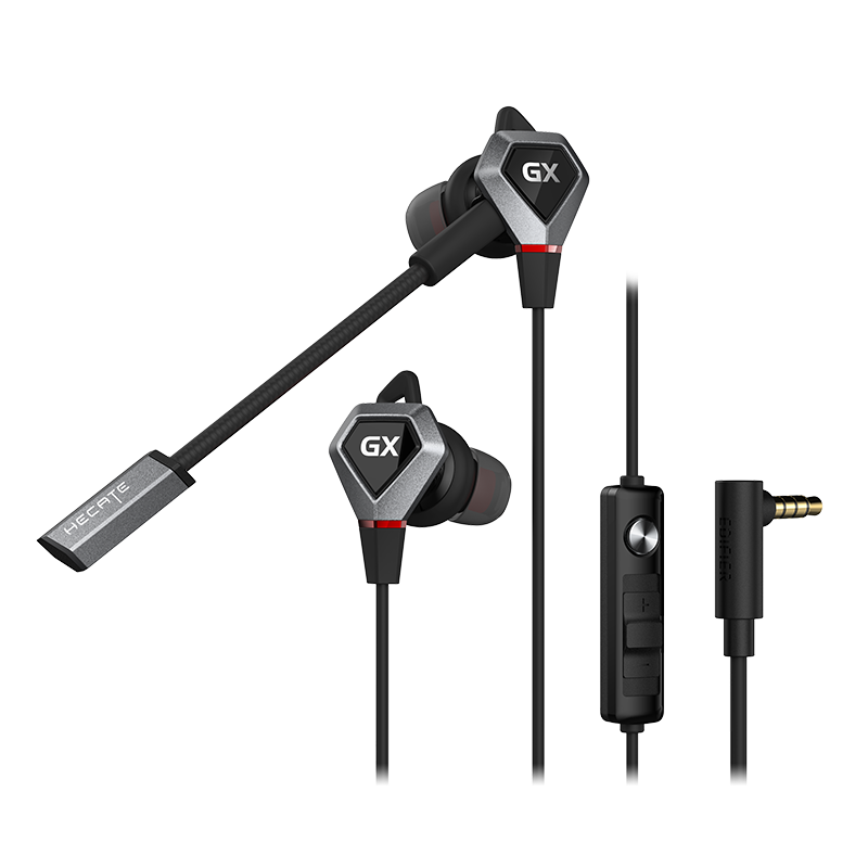 EDIFIER HECATE GX04 Gaming Edition In-Ear Wired Gaming Earphones with Microphone for PC and Mobile Live Streaming, Esports Headset, Black