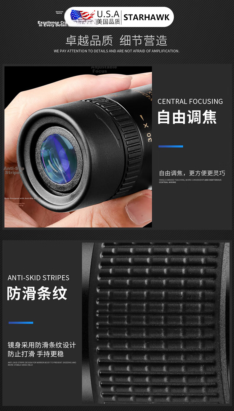 Star Eagle Monocular Telescope High Definition High Power Military Night Vision 8000 Professional 50mm Mobile Astronomy 10000m 16