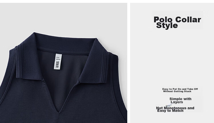 Semir Women's Summer Short Polo Collar Slim Solid Color Vest 2026 Casual Simple Top 109326102004 12