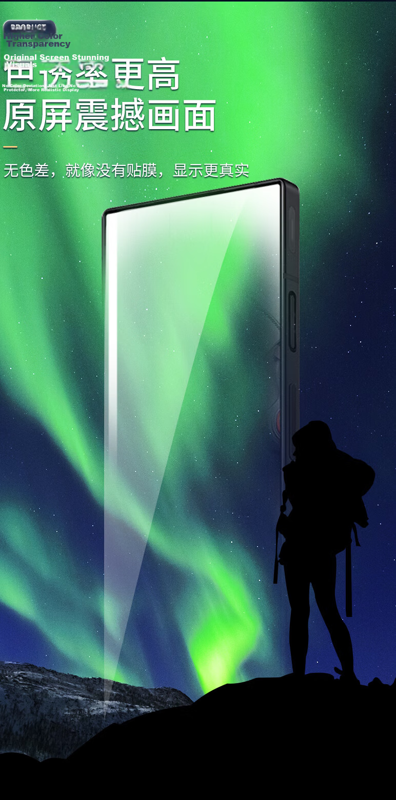 Langling [28° Privacy Protection] Tempered Glass Screen Protector for RedMagic 11S Pro/11S Pro+ Full Coverage Anti-Peeping, Anti-Fingerprint, Drop Resistant Phone Film 3