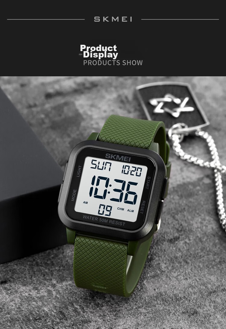 Skmei Electronic Watch for Students, Teenagers And Children, Specially Designed for Middle And High School Students Aged 12-18, Alarm Clock Only Shows Time, Women's Model 1894 12