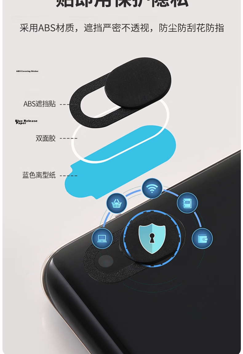 ESCASE Privacy Camera Cover for Apple Huawei Phones Tablets Laptop Webcam Anti-Peeping Lens Cap Hacker Protection ES-CCO-01 6