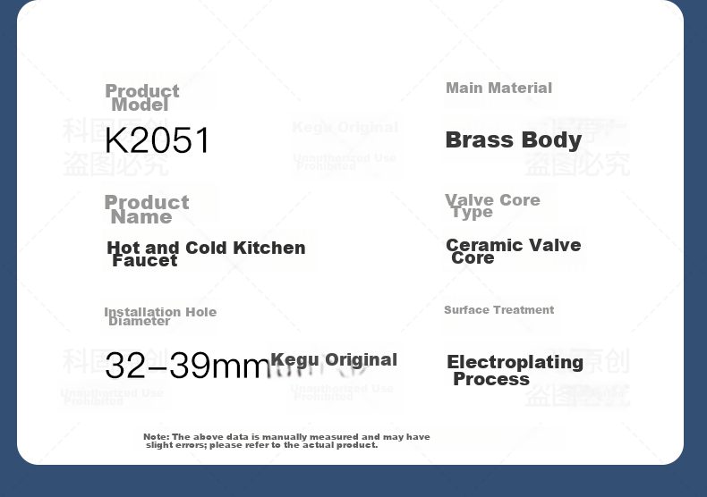 KEGOO Kitchen Faucet, Sink for Washing Vegetables And Dishes, Balcony Laundry Basin, Splash-Proof, Dual-Use Hot And Cold Water, All-Copper Body, K2022 30