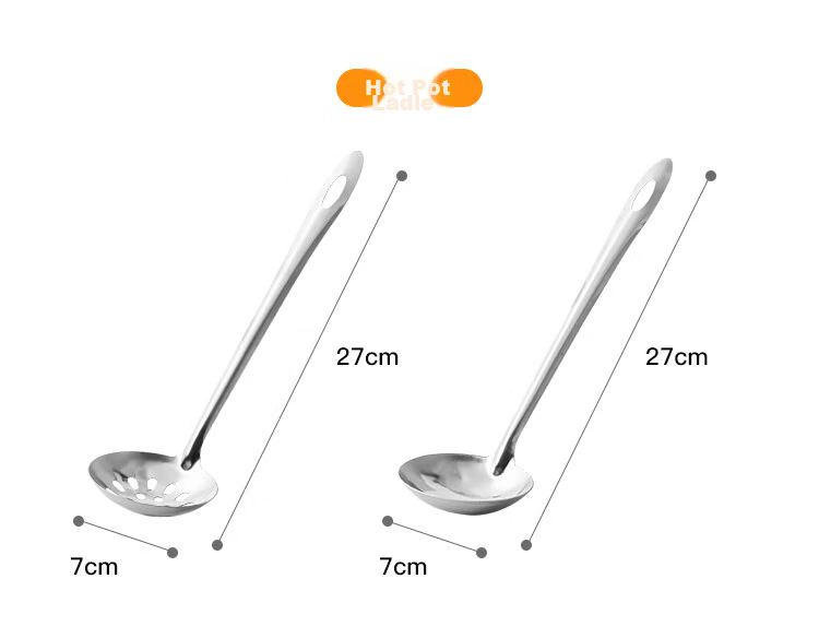 MAXCOOK 26cm 304 Stainless Steel Hot Pot Soup Pot Induction Cooker Compatible Double Bottom with Lid Includes Pair of Hot Pot Spoons MH-26 17