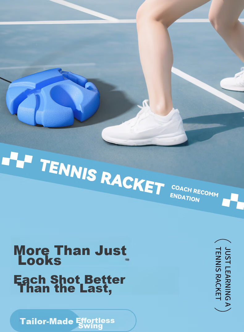 361° Tennis Racket Unisex Beginner Professional Single Racket with Strings Self-Practice Rebound Training Set 3