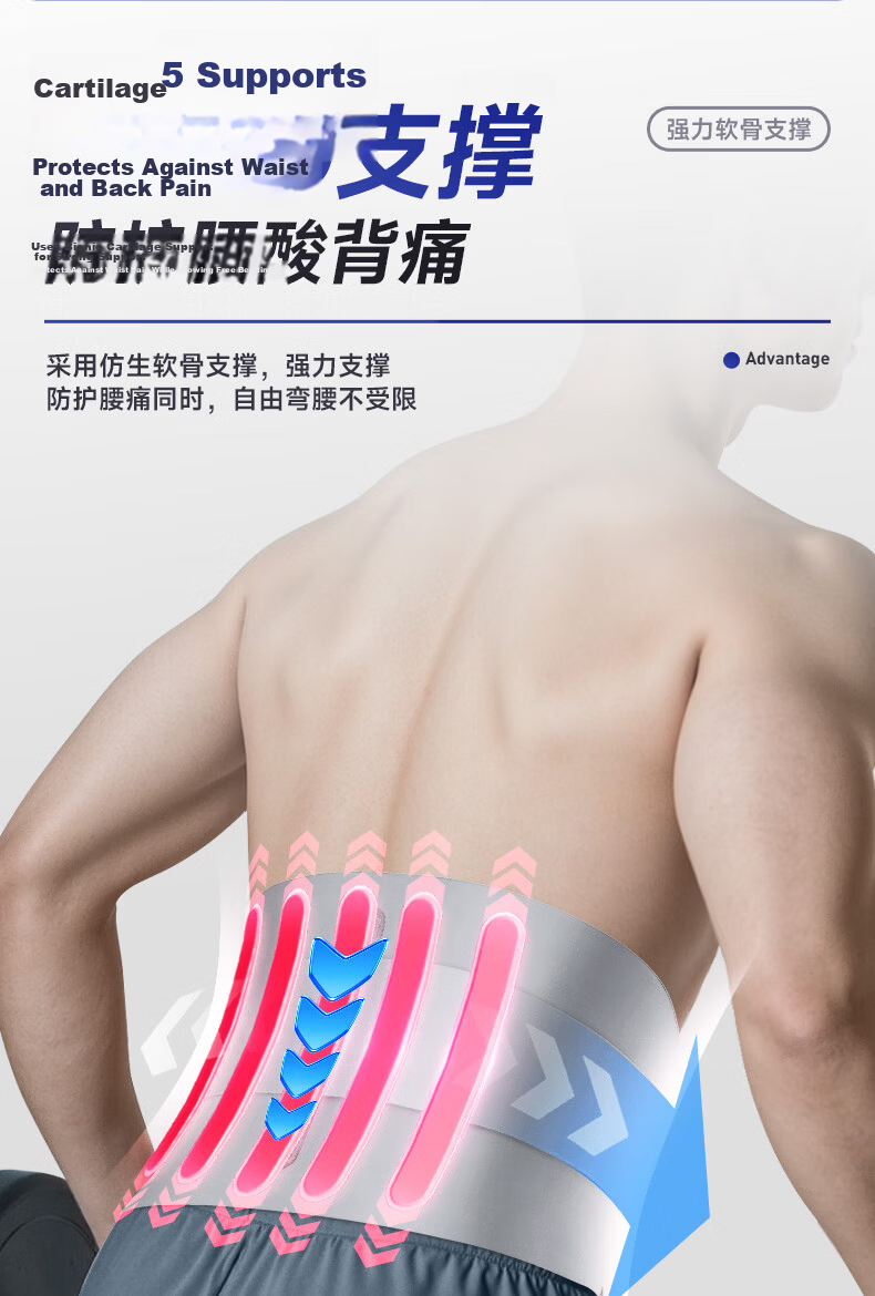 Li-Ning Back Support Belt for Summer, Lumbar Disc Herniation, Muscle Strain, Sports, Prolonged Sitting, Waist Support, Spine Brace for Men And Women, Fitness-Specific 5