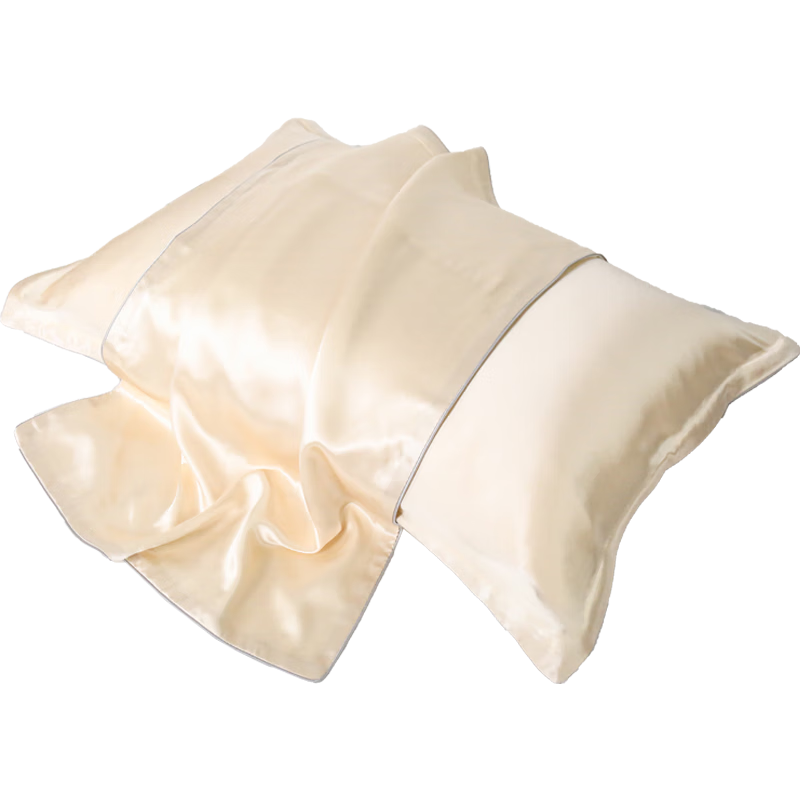 Snowman Light Luxury Silk Pillowcase Silky Silk Mulberry Silk Pillow Cover Single Solid Color 48*74cm Single Pack - Cherry Blossom Pink