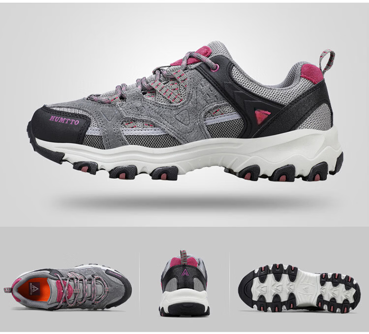 HUMTTO Outdoor Hiking Shoes for Women, Lightweight Comfortable Casual Trekking Shoes Professional Non-Slip Climbing Shoes Gray Size 36 13