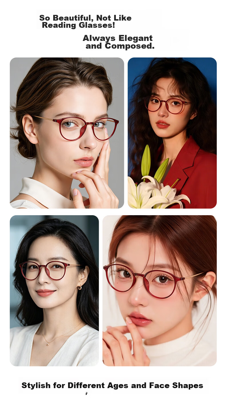 Volkswagen Genuine German Reading Glasses for Women Anti-Blue Light Ultra-Light Eyewear Mother's Day Gift for Mom 652-350 2