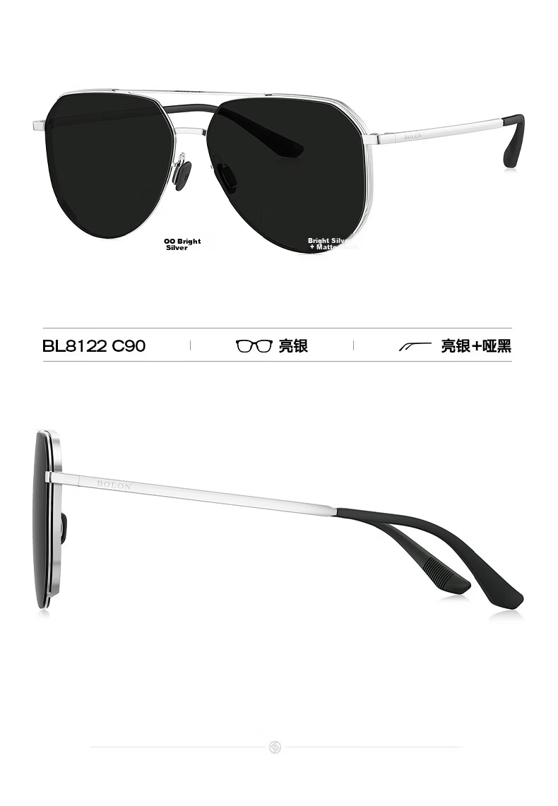 BOLON Sunglasses, Polarized Driving Fishing Sun Protection Glasses for Men, Toad-Shaped Sunglasses, Gift for Boyfriend, Trendy BL8122C12 19
