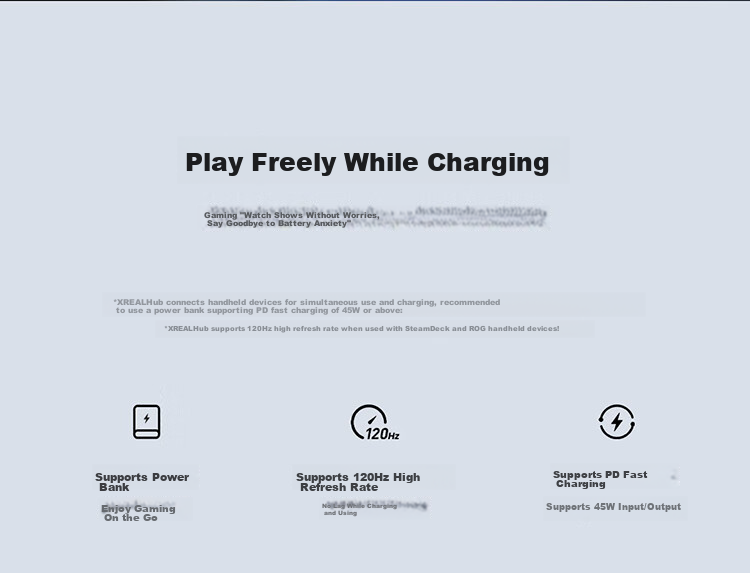 XREAL Hub Smart AR Glasses Adapter for Simultaneous Charging and Use Switch Essential Handheld Direct Connection 120Hz High Refresh PD Fast Charging 2