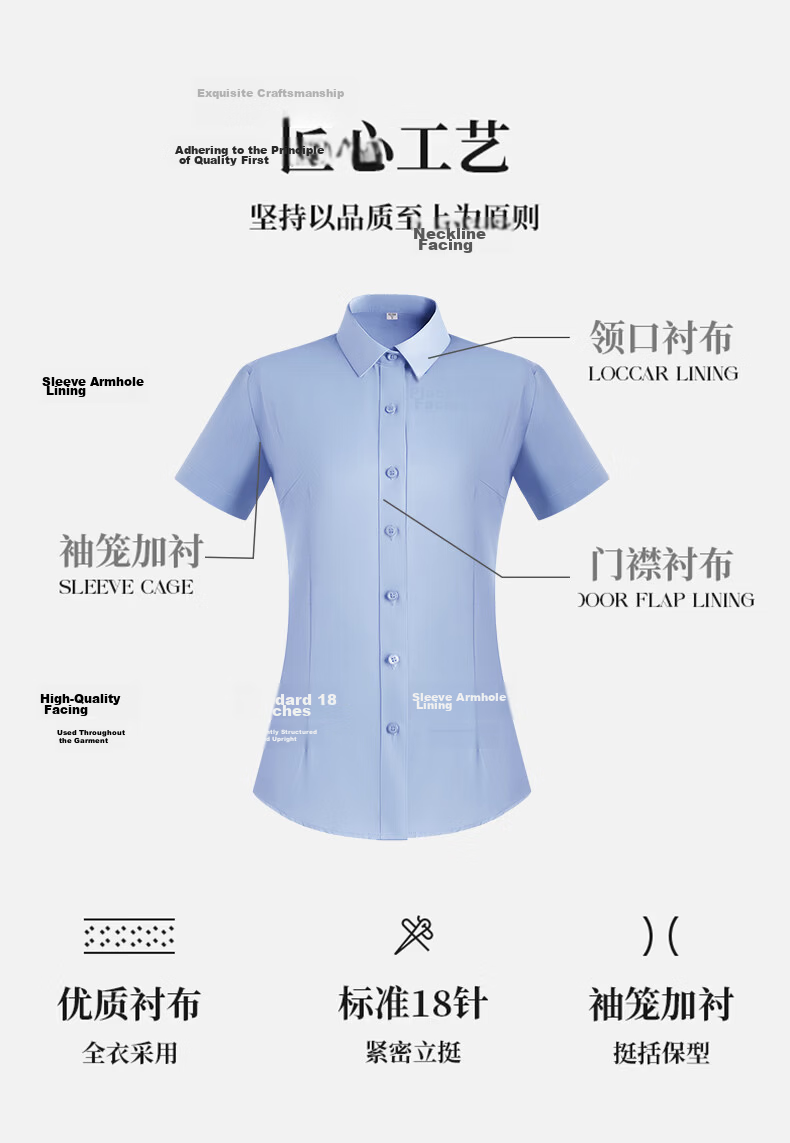 Yulixi Bamboo Fiber Short Sleeve White Shirt Women Summer Stretch Slim Fit Luxury Professional Formal Versatile Blouse 6