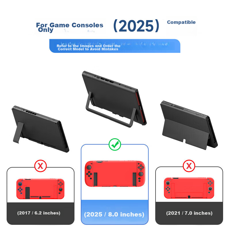 Jemdo All-in-One Hard Case for Nintendo Switch 2 NS2 Silicone Soft Cover with Dockable Handle, Cartridge Storage Box, Large Capacity Accessories 1