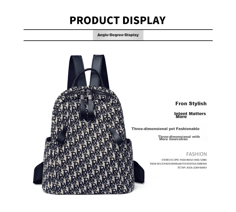YUYULA Women's Large Capacity Backpack Premium Canvas Stylish Luxury Travel School Bag Birthday Gift for Girlfriend 12