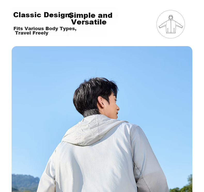 361° Men's Sunscreen Jacket Spring Summer UPF50+ UV Protection Sports Outdoor Cooling Heat Shield Jacket 652624603H-1 13